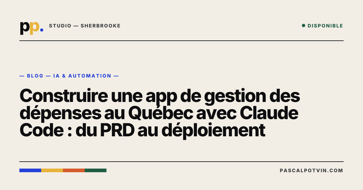 Building an expense management app in Quebec with Claude Code: from PRD ...